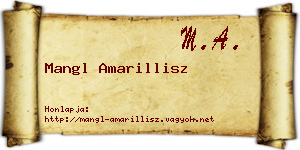 Mangl Amarillisz névjegykártya